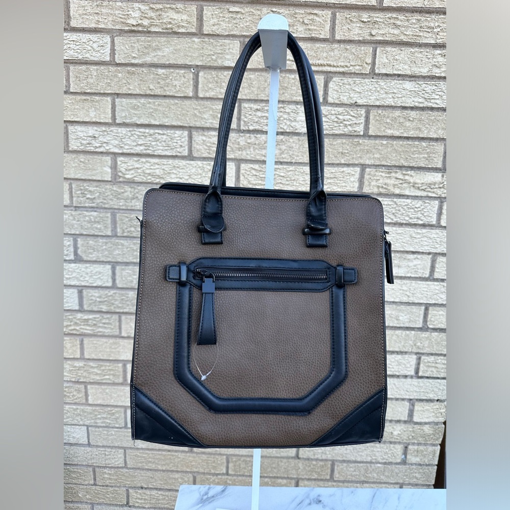 Mossimo brown/black purse long strap attached